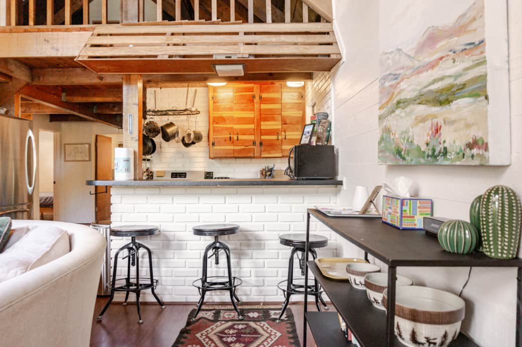 Open plan living with the kitchen