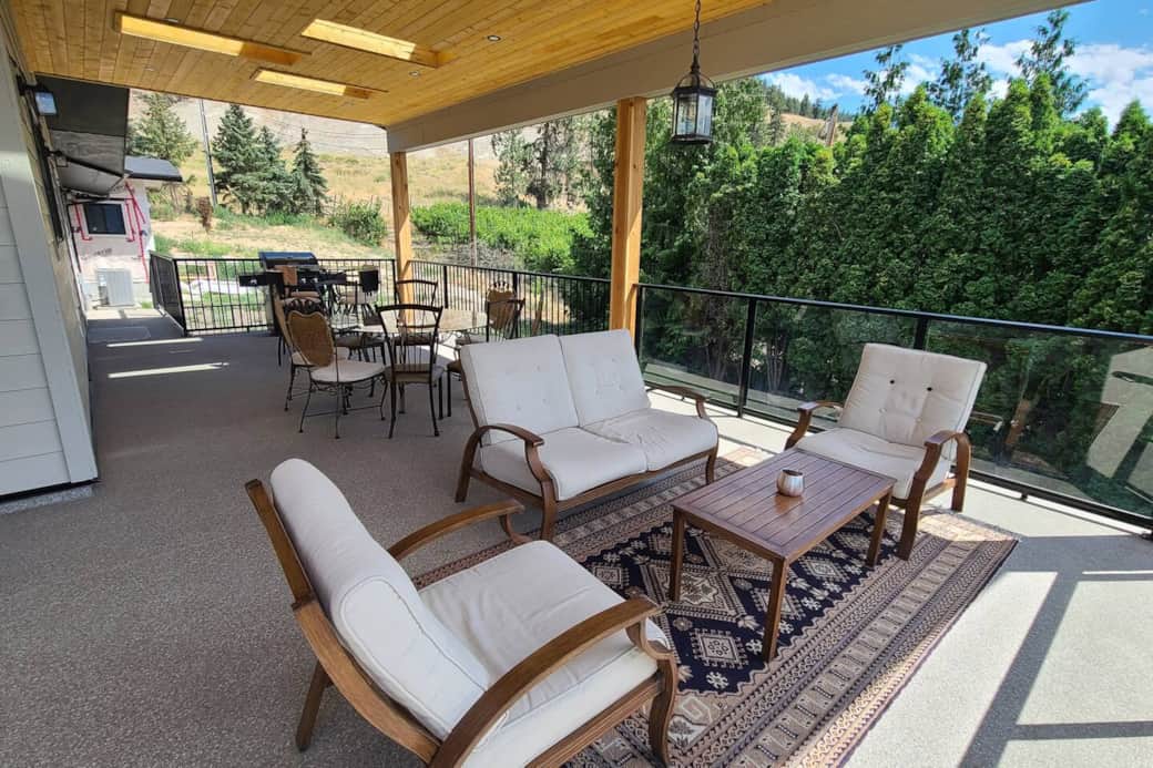 Enjoy the views from the covered patios.