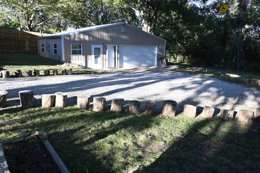 Gravel Parking in front