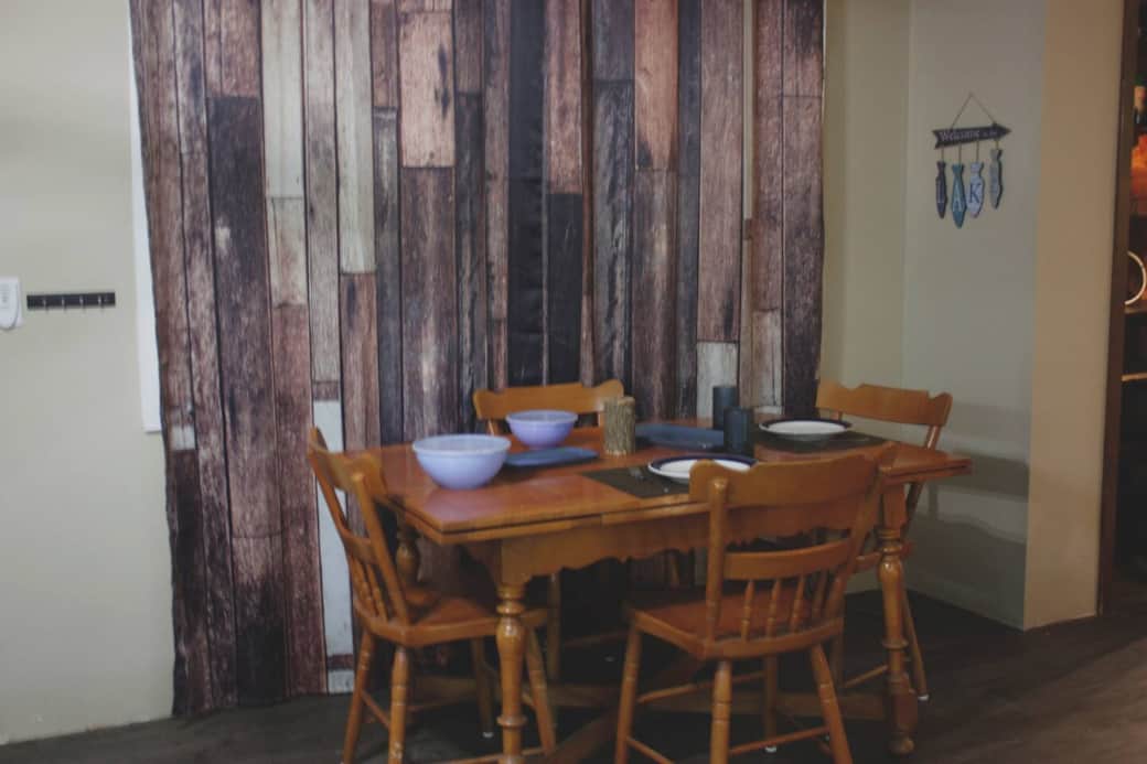 Cozy indoor dining with light blocking curtains