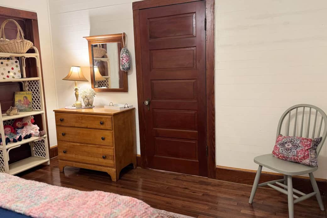 Spacious bedroom with storage