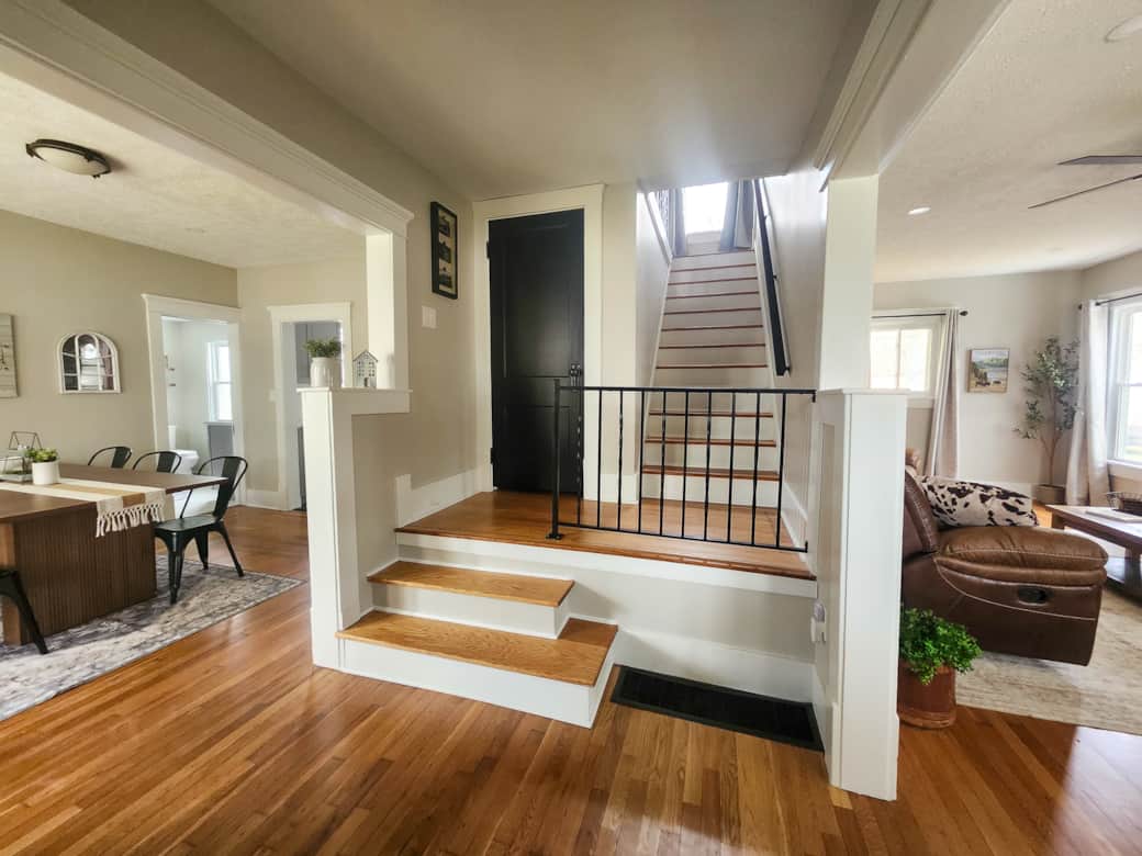 Access to Stairs from Living Room and Dining Room