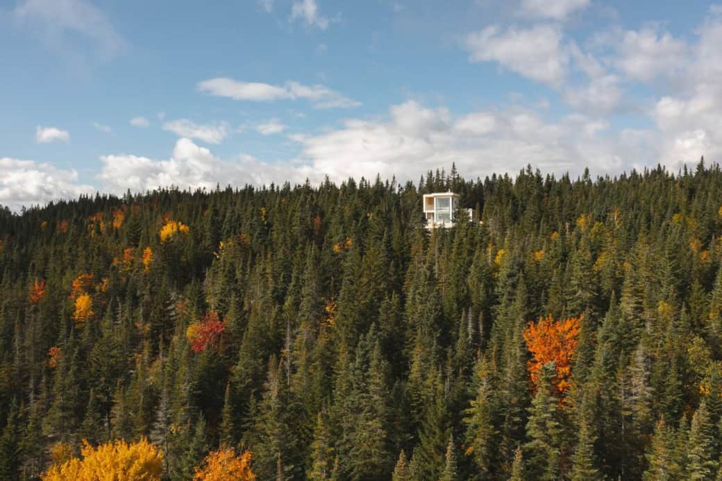 Nestled in a sea of pine trees, Quartz is a private micro-chalet designed for a peaceful getaway