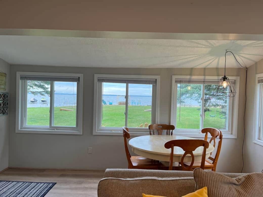 Dining Area with yard and Lakeview