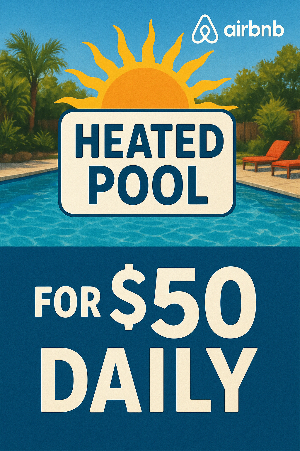 Turn it up a notch with our heated pool add-on! Make the most of your vacation with a daily fee