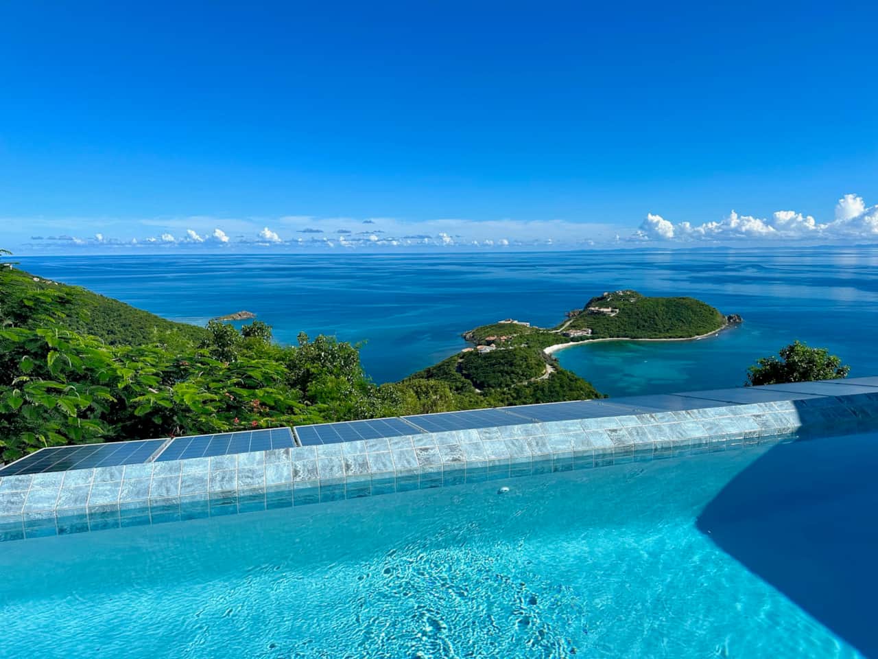 A view from in the pool