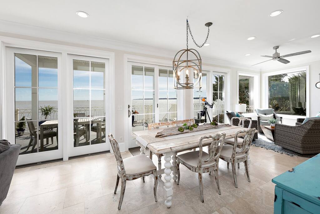 Indoor dining area.