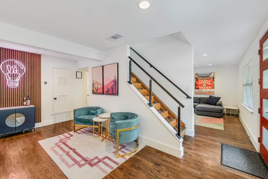 Set the mood and light up the party with this custom neon light.