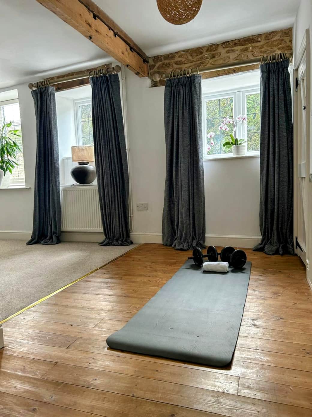 Yoga Matt and Weights