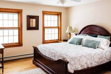 1st floor master bedroom (King), with en suite bathroom with zero-entry shower 1st floor master bedroom (King), with en suite bathroom with zero-entry shower