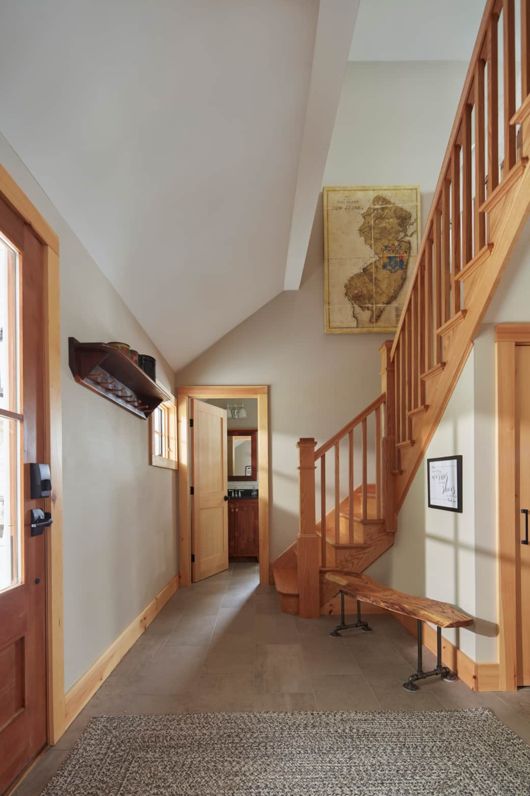 Foyer with Vaulted Ceiling