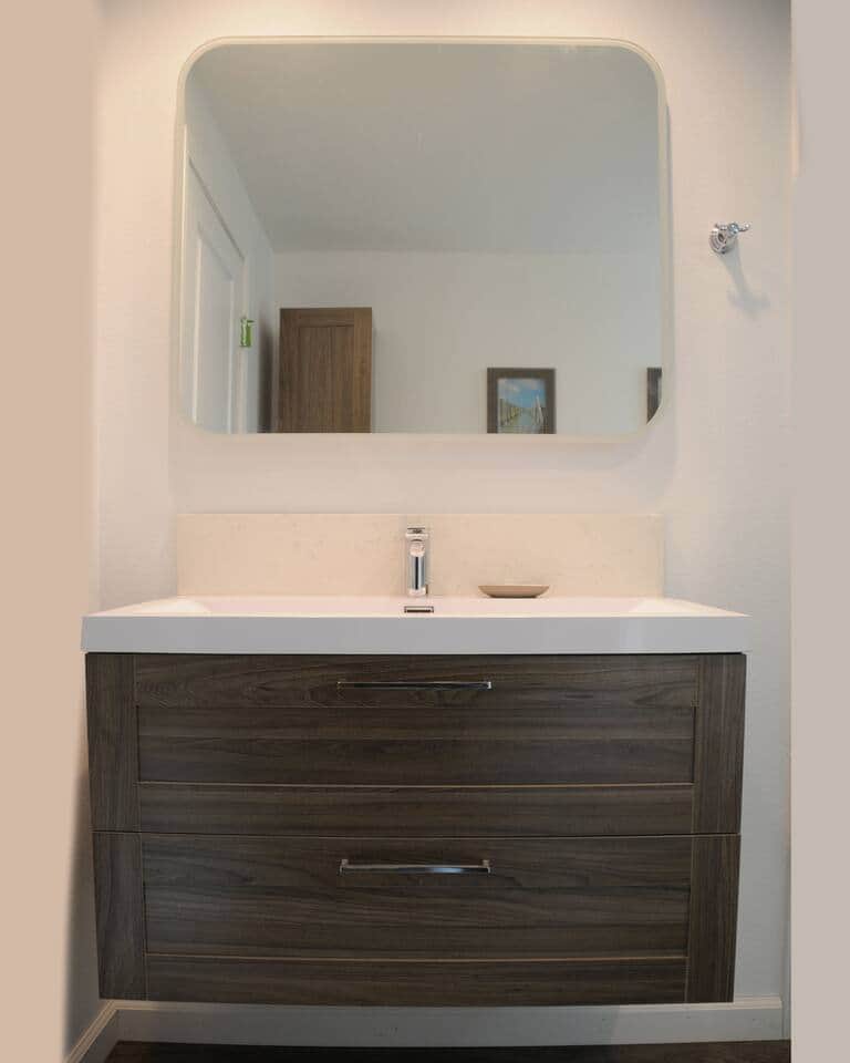 Floating Cabinet with LED Mirror