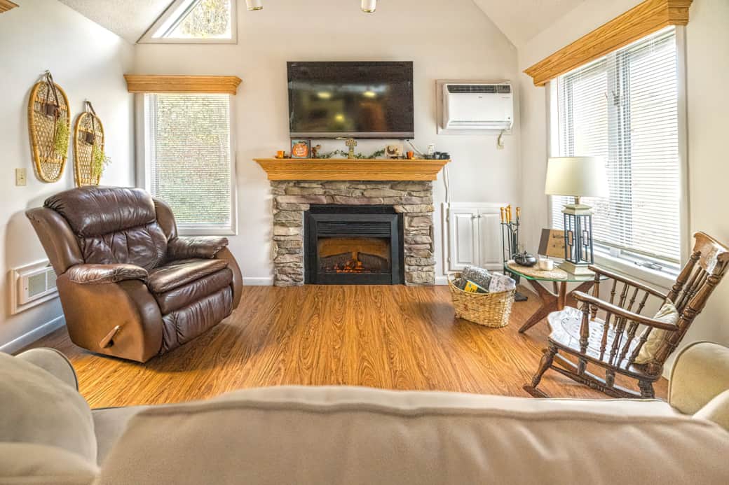 Chairs and Fireplace