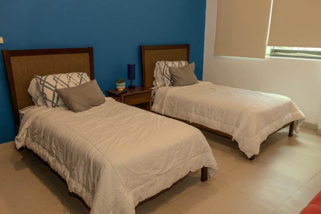 Bedroom with two single beds