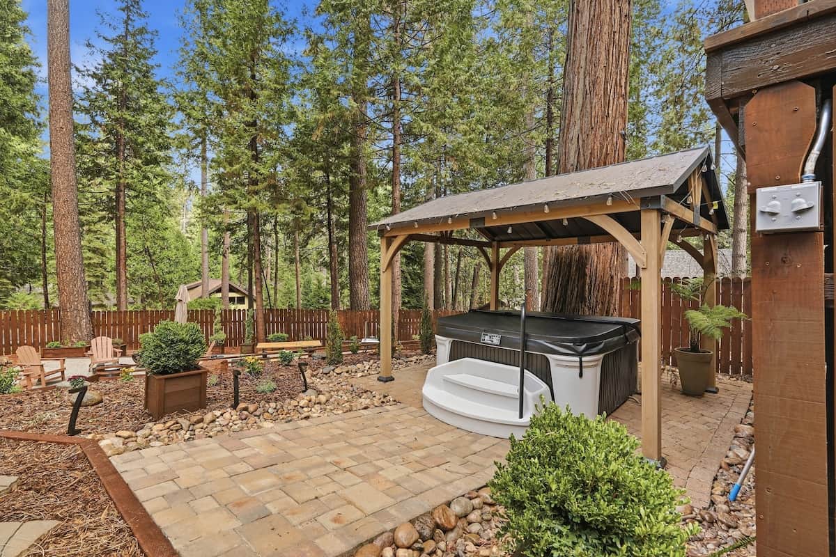 Hot Tub — Gazebo and surrounding patio