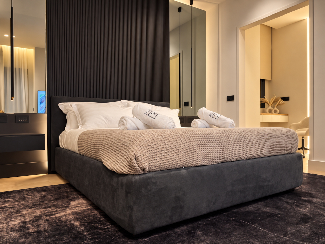 Azulis pisano 8 olbia luxury bedroom king bed designer interior rental12