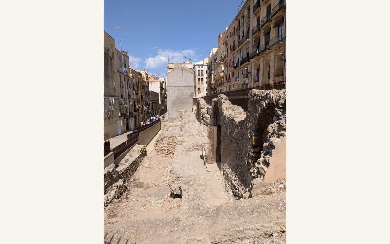 Visible remains of the Roman Circus integrated into modern Tarragona