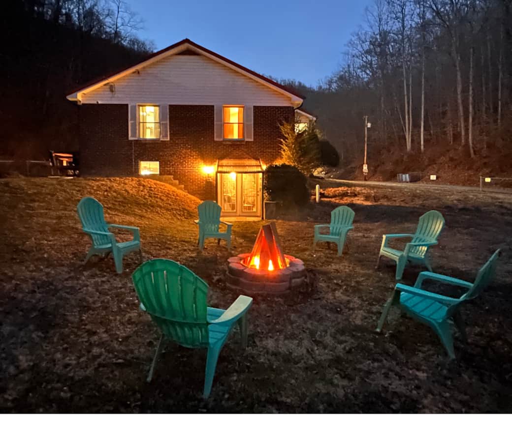 Fire pit-access to basement
