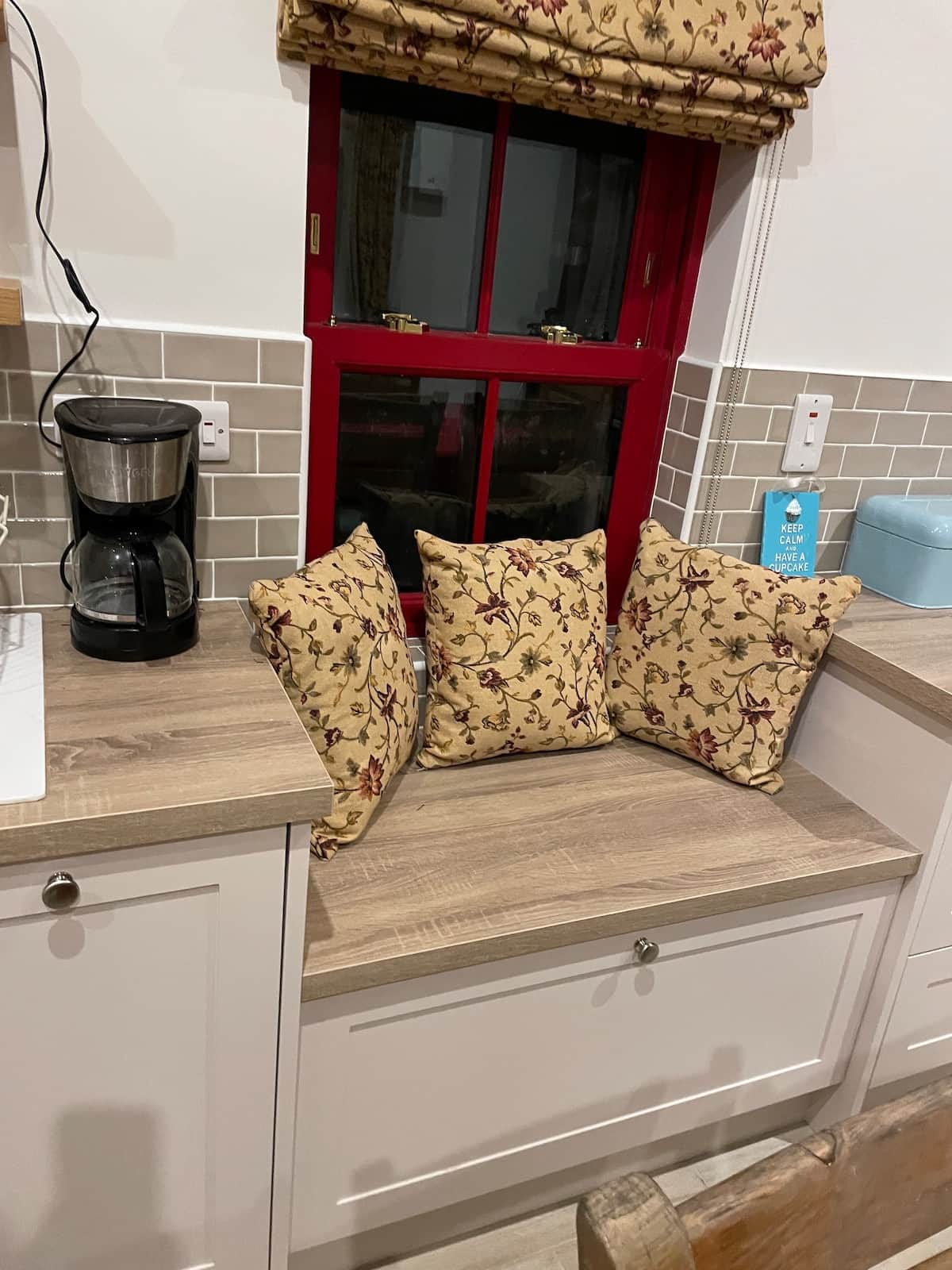 Kitchen seat and back window