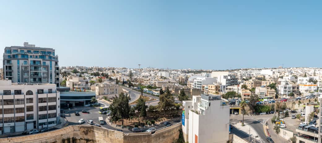 Enjoy the sunny terrace with city views
