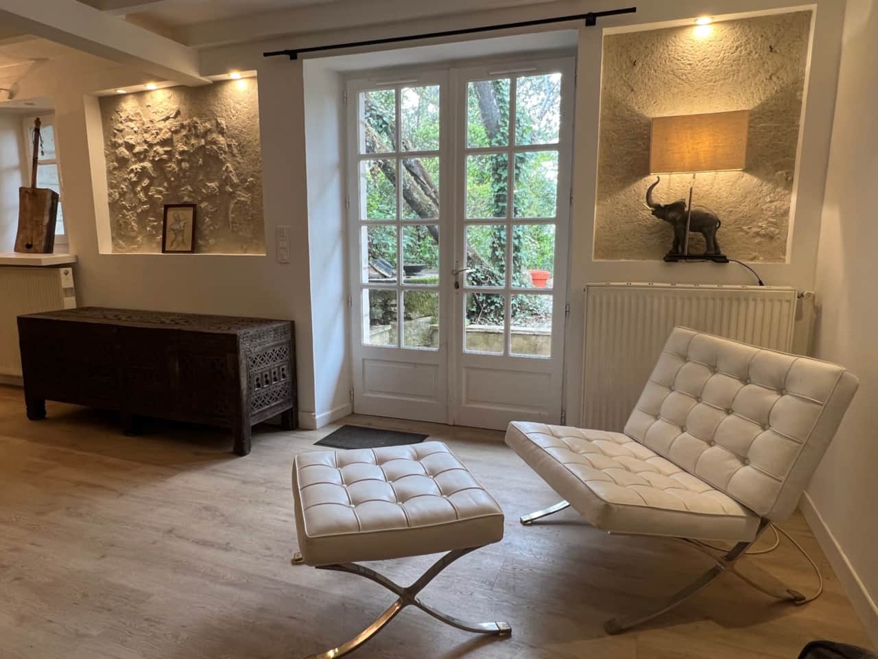 Le salon côté jardin