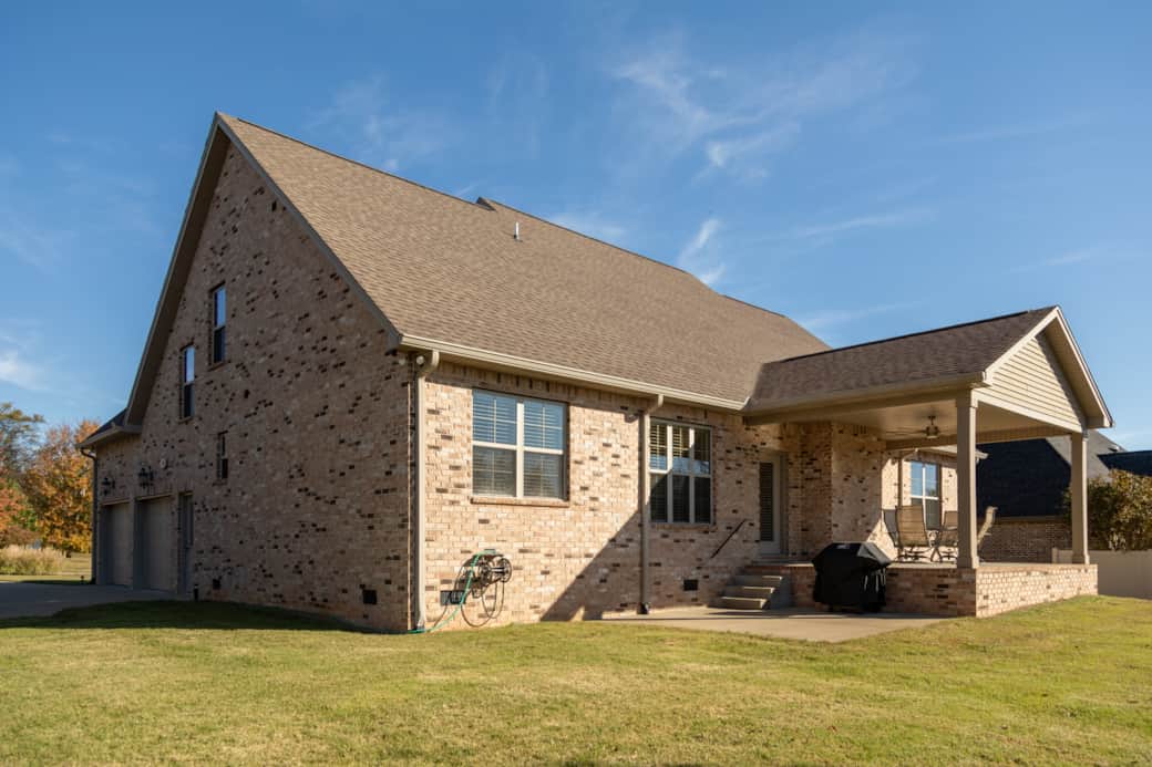 Beautiful and private deck and backyard with large, covered patio and grilling area. Beautiful and private deck and backyard with large, covered patio and grilling area.