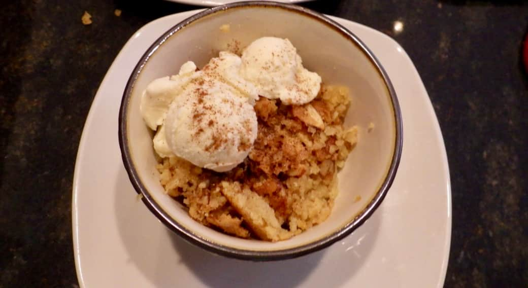 Almond Streusel Topped Baked Oatmeal w/ PS Berkey Creamery Ice Cream