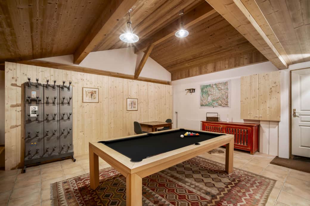 Pool table and ski boot heater