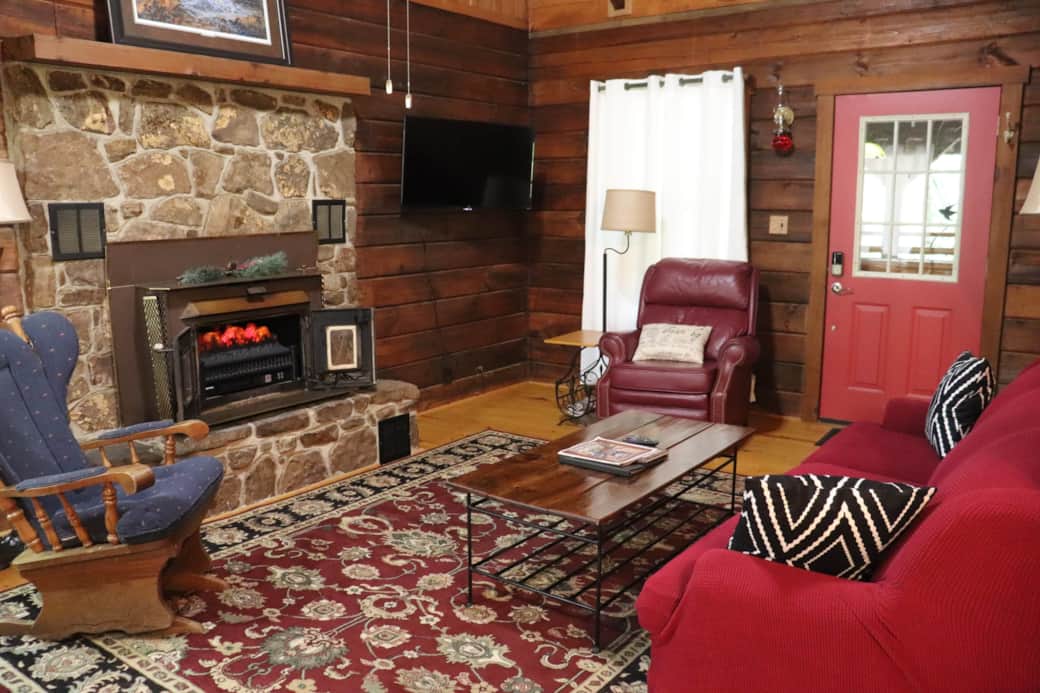 Relax with electric fireplace Relax with electric fireplace
