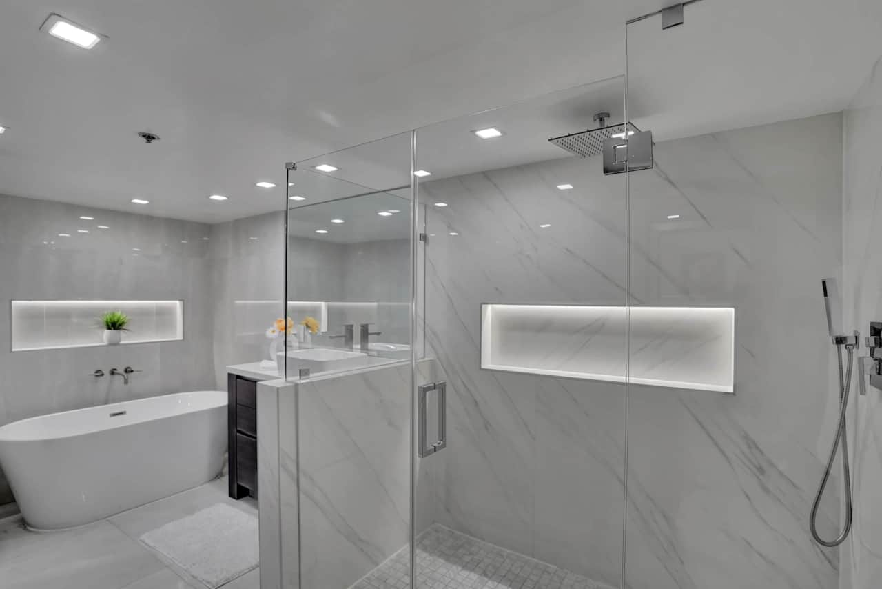 Master bathroom, stand alone bathtub, spacious walk in closet