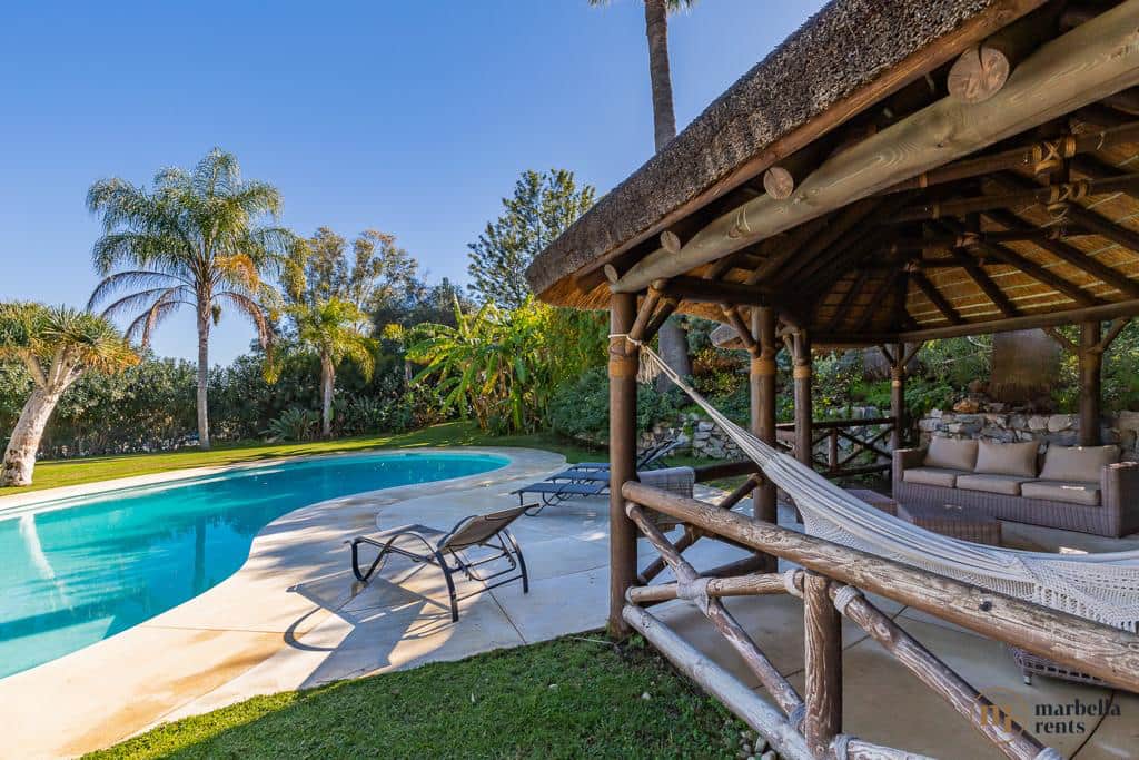 Private pool and lounge area.