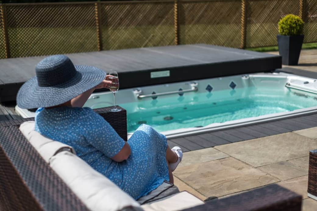 By the pool, enjoy the sounds of the garden 