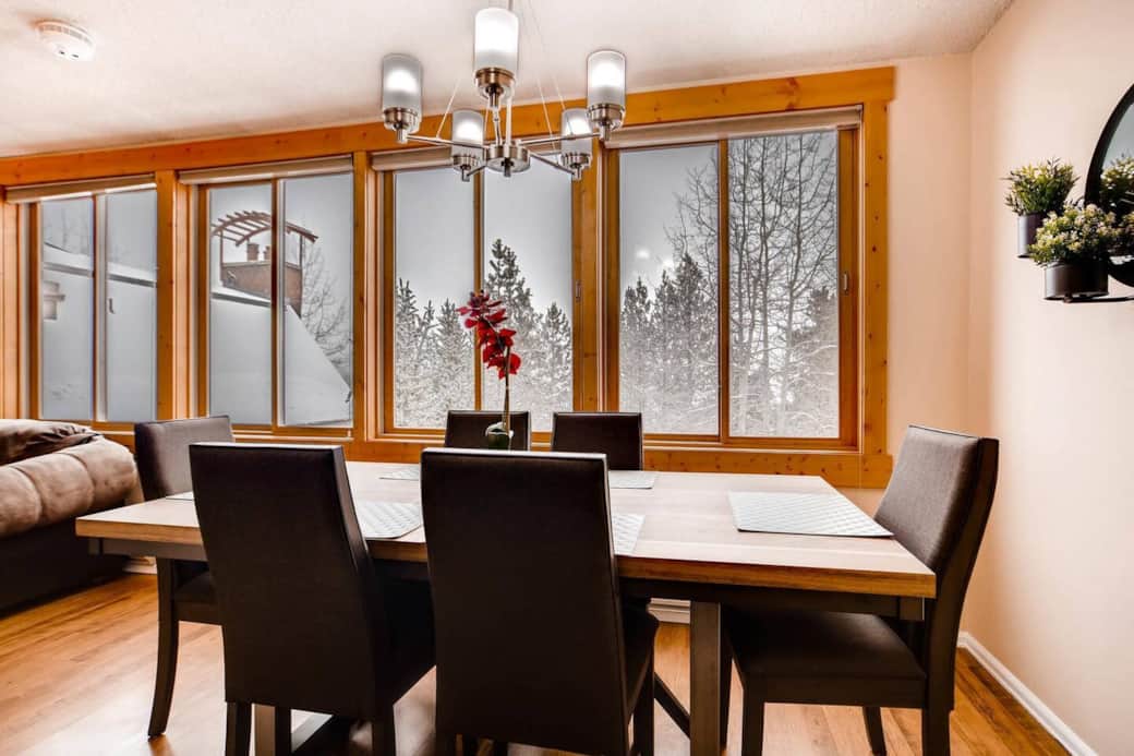 Dining area overlooking downtown Breckenridge Dining area overlooking downtown Breckenridge