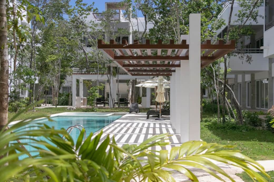 Dive into luxury at our pool with a spacious shallow end and loungers.