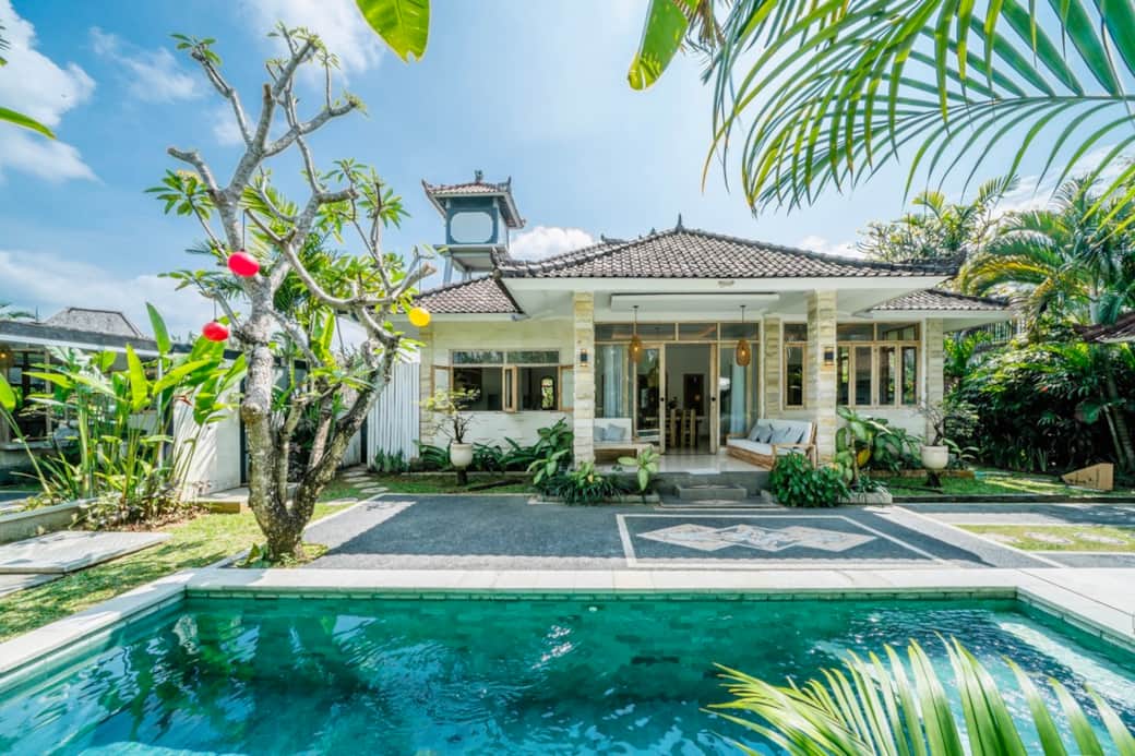 Spacious 3-bedroom Seminyak villa with open-plan living and tropical pool views