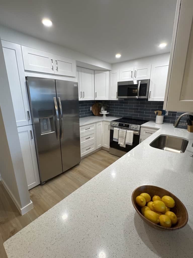 Fully stocked, renovated kitchen