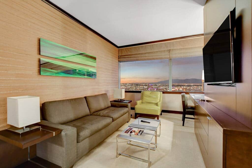 Sectional Sofa Lounge with Smart TV and Strip Backdrop