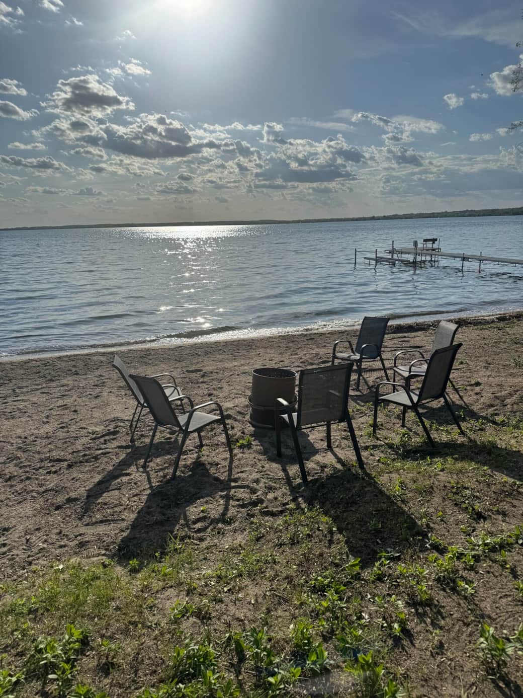 Beach W/Fire Ring & Chairs