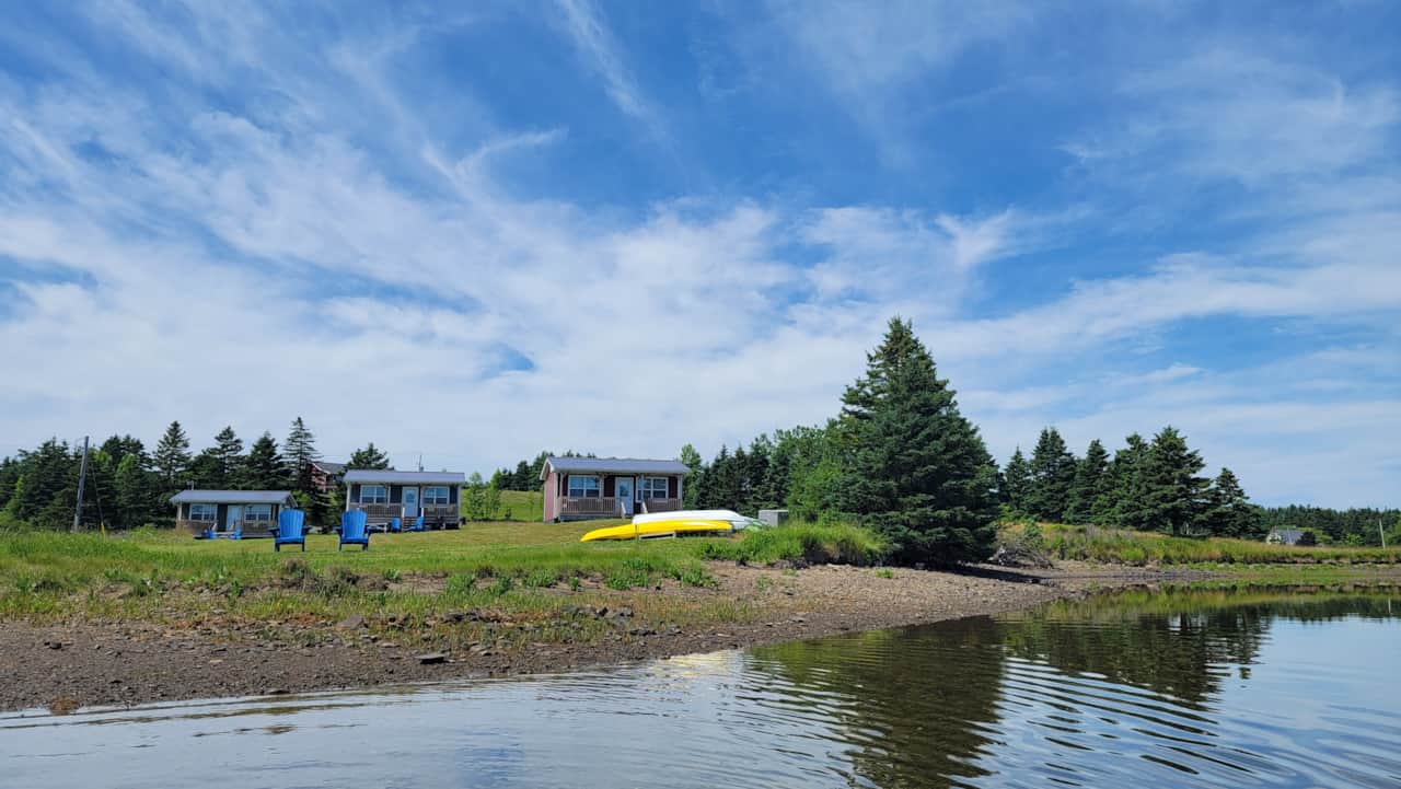View of all three cottages