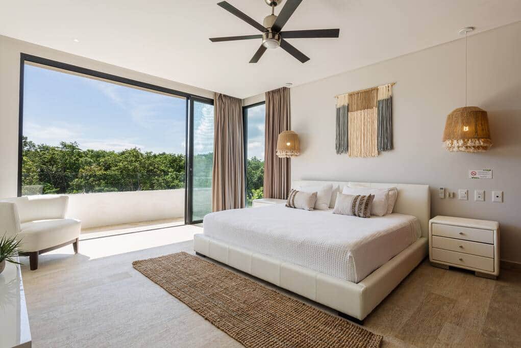 Every bedroom has the Indoor- Outdoor style. You can be one with the nature. 