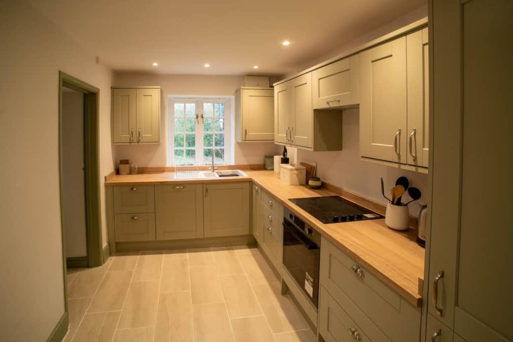 Kitchen with fridge-freezer