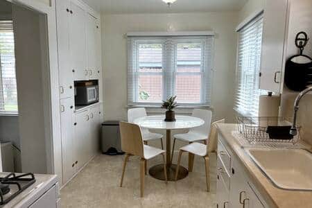 In kitchen dinning area