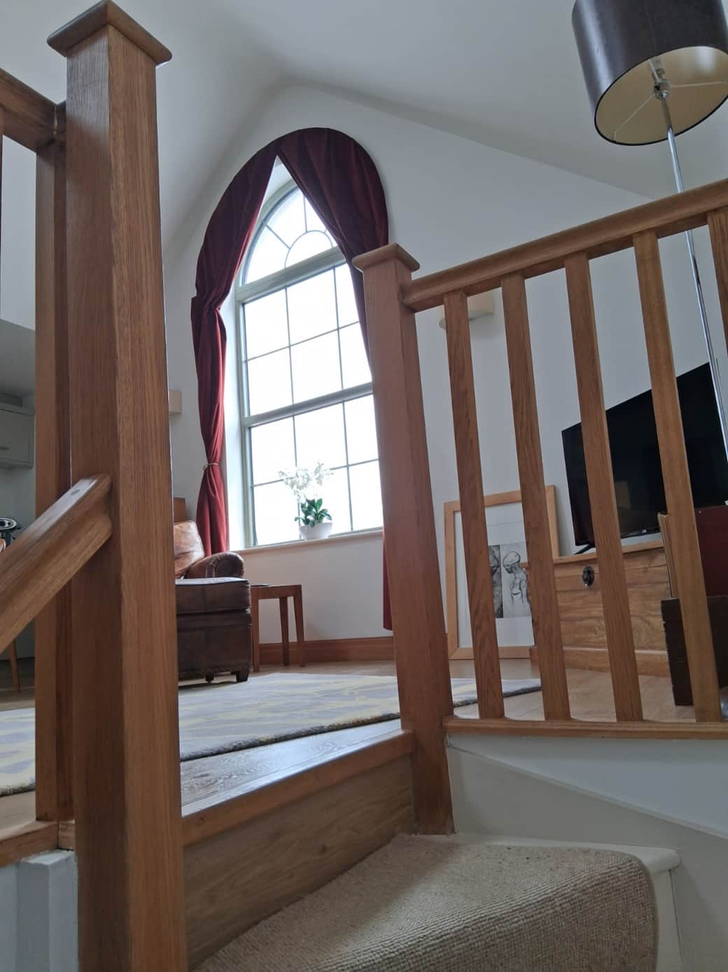 Stairs rising into Living Area