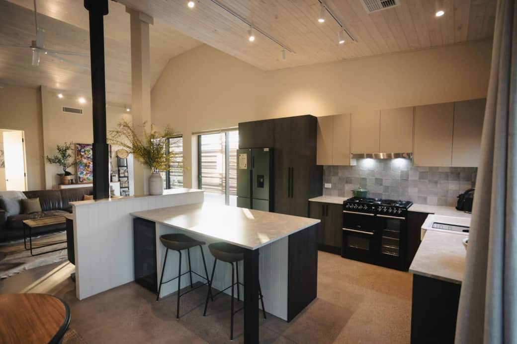 Barn luxury hunter valley at broke kitchen living