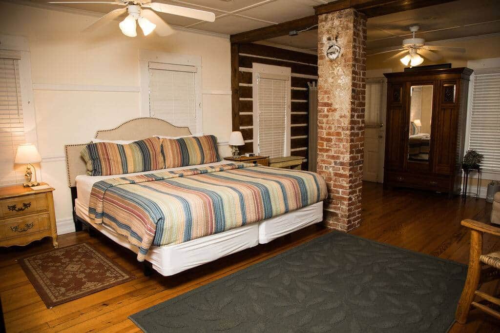 Master bedroom equipped with comfortable king size bed. 