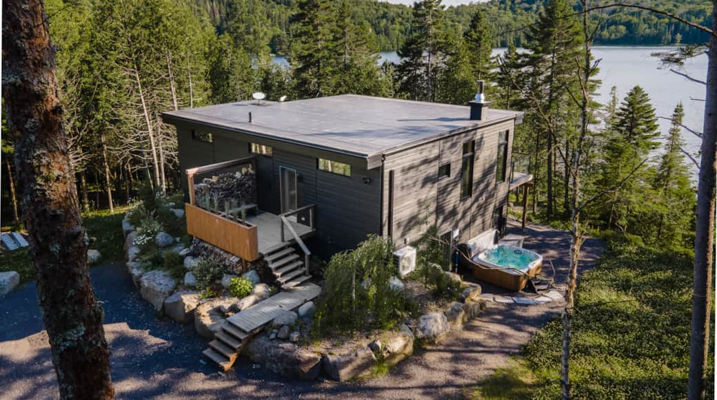 A modern cottage nestled in the forest