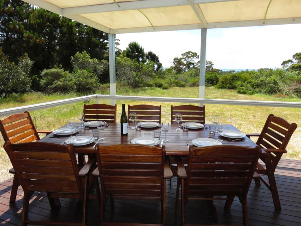 Enjoy the catch of the day under the verandah after cooking it on our BBQ