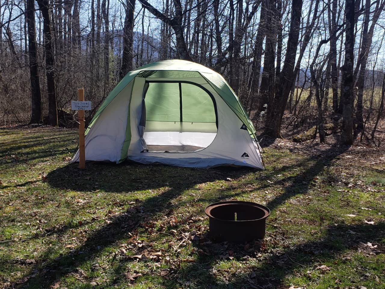 Tent spaces with electrical hookup