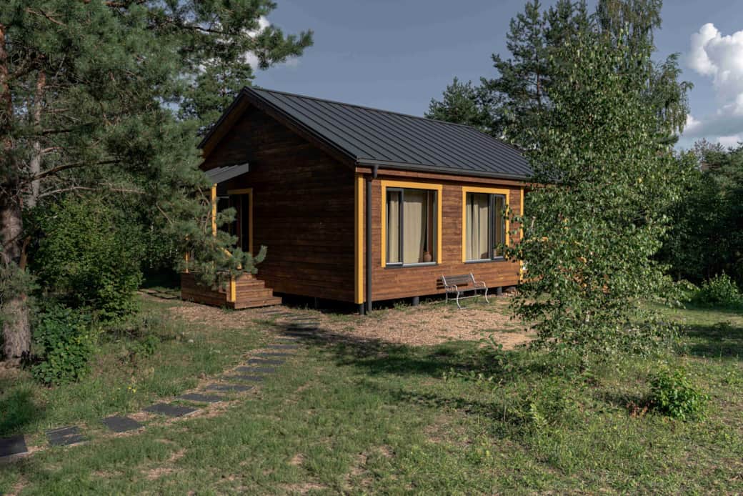 Get Lost Cabins: geltonasis namelis