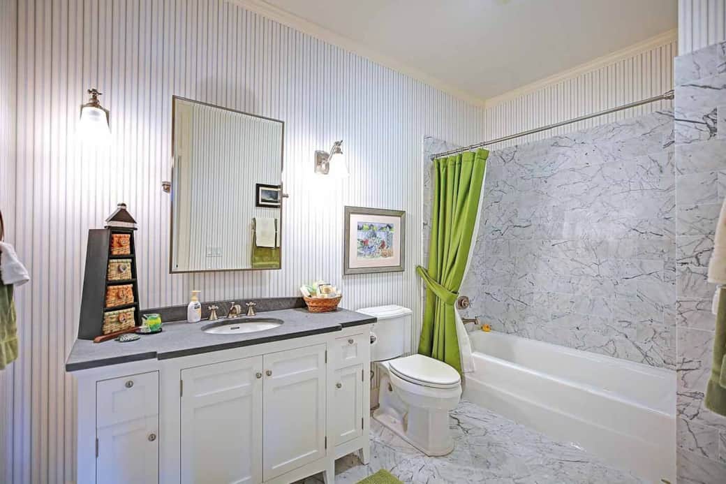 The downstairs bathroom